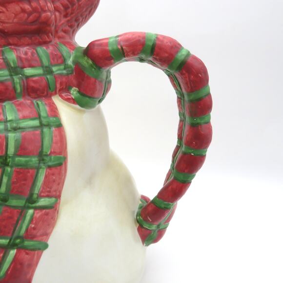 BICO Snowman Ceramic Pitcher 8” Holiday Serveware Gingerbread Christmas Decor - Picture 8 of 10